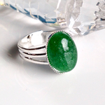 ５月の誕生石・・グリーンアベンチュリン ring（シルバーカラー）