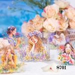 ★SALE★送料無料【S701コラージュ素材】海外PETシール　人物　花　ジャンクジャーナル　日記　おすそ分け