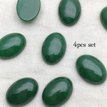 4個セット!マレー翡翠  カボション　オーバル/13×18mm