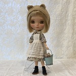 ブライス　アウトフィット　お洋服　ピュアニーモS　エプロン　生成り