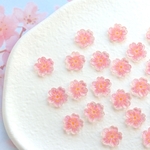 ミニサイズ★9mm桜　お花のデコパーツ   ピンク