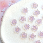 ミニサイズ★9mm桜　お花のデコパーツ   パープル