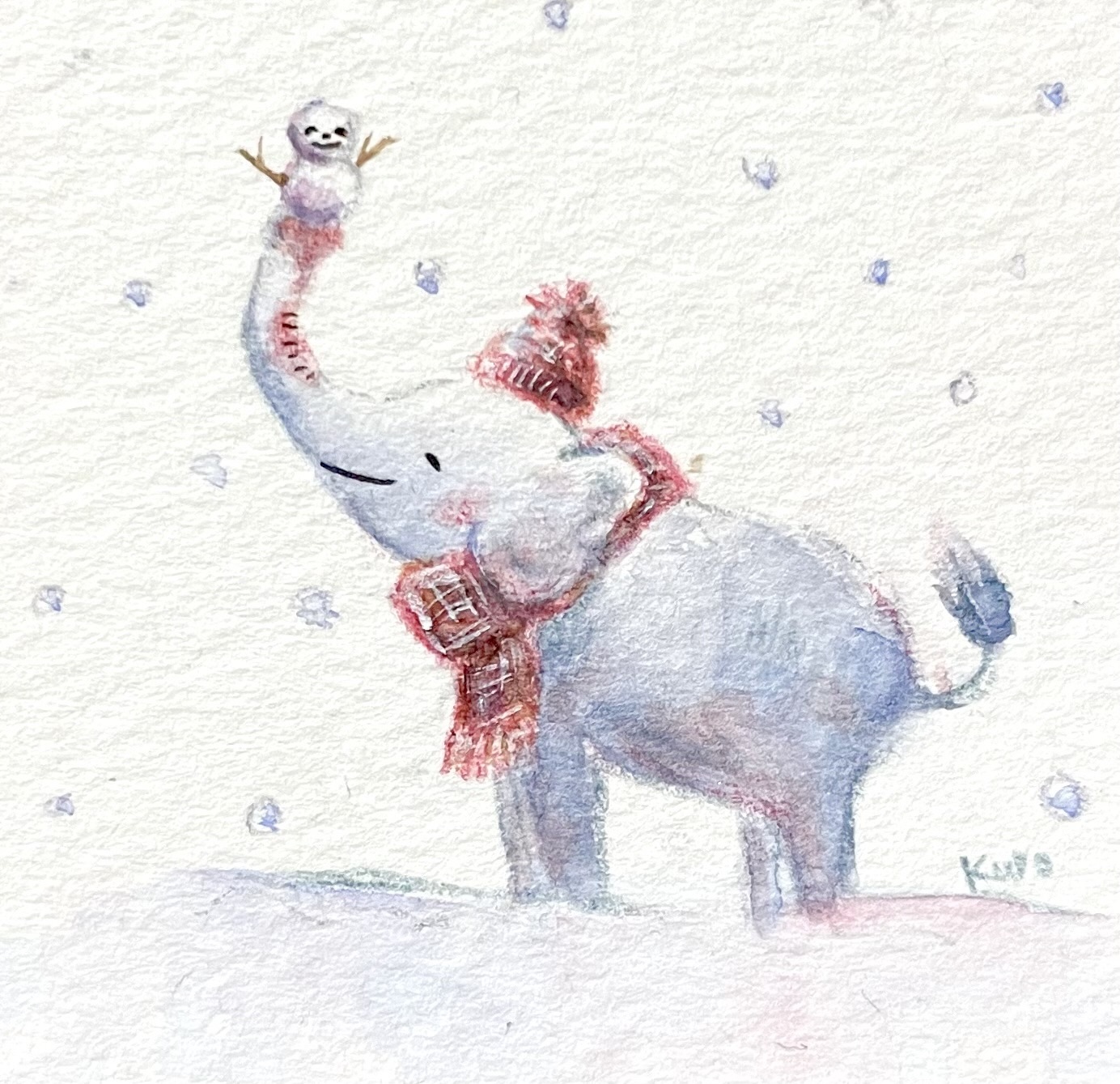 雪だるま - 絵画の人気通販 | minne 国内最大級のハンドメイド