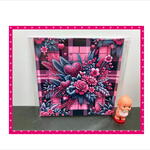 ハート＊ブラックピンク＊大きめ折り紙＊正方形＊柄違い18枚＊ペーパーセット＊オリジナル