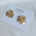 小ぶり ゴールド シルバー お花 フラワー アクセサリー　ピアス イヤリング 和装小物 ブライダル 結婚式 ウェディング ウエディング 立体 透かし キレイ 可愛い 人気 お呼ばれ 参列