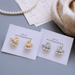 ピアス❤️‍🔥くしゃっとハート（ゴールドorシルバー）金属アレルギー対応 ピアス イヤリング 樹脂ピアス チタン ピアス サージカルステンレス 人気 ゴールド シルバー パール ハートピアス