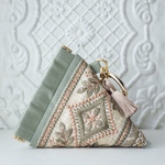 《インド刺繍リボン》テトラポーチ / バネポーチT6