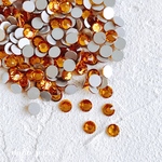 【約10g】 デコパーツ　ガラス　ラインストーン　フラット　5ミリ　ゴールド