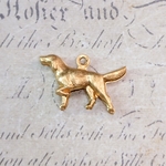 BEHOLD セッター 1個 犬 真鍮製 アメリカ製 パーツ スタンピング ヴィンテージ風