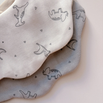 dinosnur double guaze mokumoku bib 