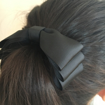 一番人気❤️500感謝【再販80】ブラックトリプルリボンヘアゴム