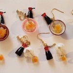 TKG たまごかけごはん ピアス イヤリング アレルギー対応あり