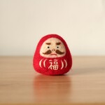福だるま　赤　羊毛フェルト