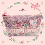 マチ付きたっぷりシャカシャカポーチ　ゆめかわうさぎ