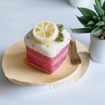 キューブケーキ(ラメ)のミニポーチ【受注制作品】