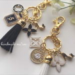 キラキラ香水ボトル&お花charm♡キーホルダー