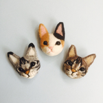 まるっと 猫 ブローチ    三毛