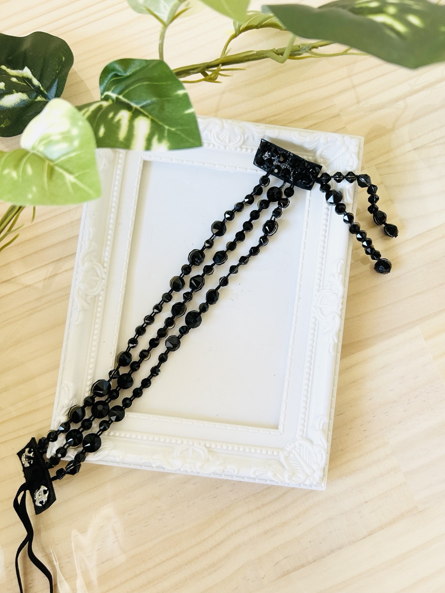 メンズブレスレットブラック　黒　Jet  Bracelet for men
