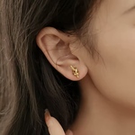   [10個] サージカルステンレス / 平皿ピアス / シルバー ロジウム / 3mm キャッチ付き / 金属アレルギー対応 / パーツ