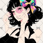 【J231】teatea.オリジナル 人物ステッカー
