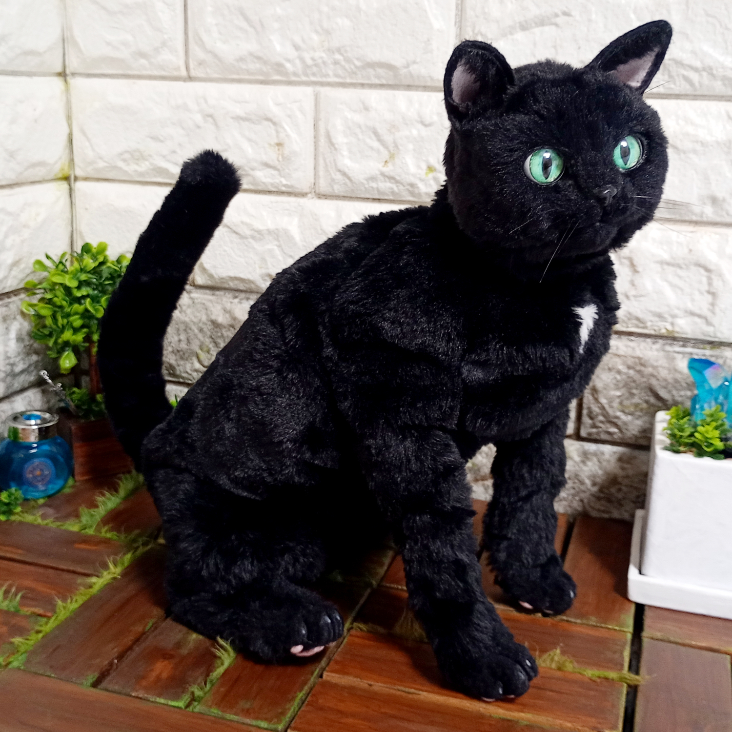 自在に可動できるリアルな実物大黒猫人形 【CB】 - 猫人形屋敷