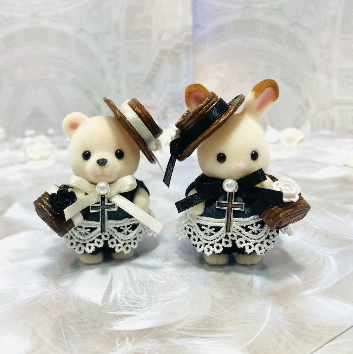シルバニア 赤ちゃんのちょいゴスロリコーデセット（銀の十字架ver