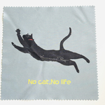 のびる黒猫のめがね拭き