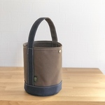 早割5%off "bucket bag"  brown × navy