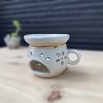 マグカップ香炉⭐︎茶香炉⭐︎アロマポット⭐︎ランプシェード⭐︎白花