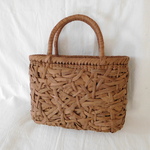 国産山葡萄籠　乱れ編み　やたら編み　