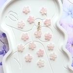 オリジナル作品★桜　お花のアセテートパーツ　パールピンク