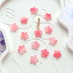 オリジナル作品★桜　お花のアセテートパーツ　ゴールドピンク