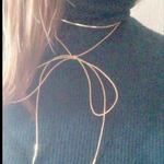 本革リボンチョーカー直径1mm♡