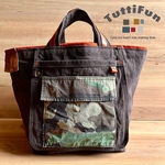 tuttifun＊apron pocket bag - MEISAI  choco&orange