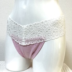  【お試し価格】ニットのふんどしパンツ★ ウエストストレッチレース   