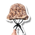 豹柄 ファー帽子 ロシアン クラッシャーハット バケットハット クロシェハット ビーニー フェミニン 大人カジュアル ニット帽 お洒落 暖かい オーダーメイド ハンドメイド 冬