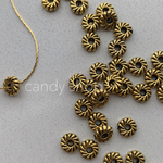 20pcs アンティークゴールド spacer beads gear