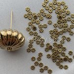 送料無料！100pcs minimini spacer beads antique gold 
