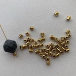 30pcs mini point beads antique gold