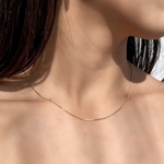 【極細スネークネックレス gold/silver/pinkgold】316L/金属アレルギー/サージカルステンレス