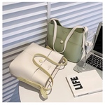 ファッションシンプル革　女の子日常用　ショルダーバッグ　トートバッグ(キーリングなし)