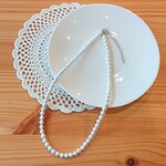 コットンパールのネックレス ～白 45cm～