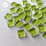 【10pcs】ガラス タイル スクエア ミニ カボション ライトグリーン CB-003