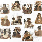 イラストフレークシール Winter Love Song2<S842>