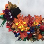 花屋さんが作ったハロウィンリース  Ｎo.ベニス商人かぼちゃ