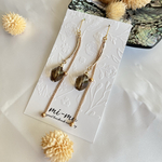 大人可愛い　ロングピアス　ひねり　揺れる　チェーンピアス