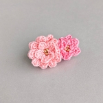 ひなまつり　桃の花　ベビー ヘアクリップ