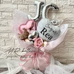 JK.JC.JS選べる！卒業、入学のお祝いに❤︎お色指定&文字入れ無料❤︎アルファベット入りバルーンブーケＭサイズ　