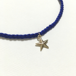 アンクレット ミサンガ 星  青