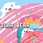 シロクマのかくれんぼ iPhoneスマホケース かわいいオリジナルイラスト